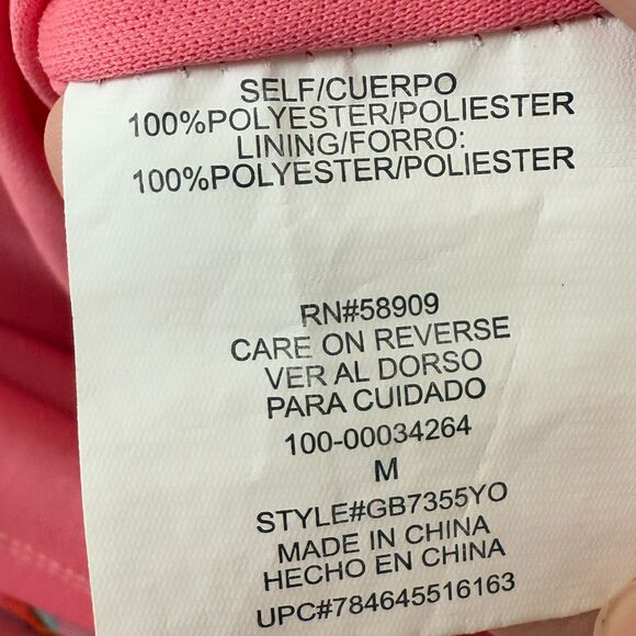 Women Gianni Bini Floral Print Maxi Ruffle Dress in Pink Hawaiian Size Medium - Picture 10 of 10